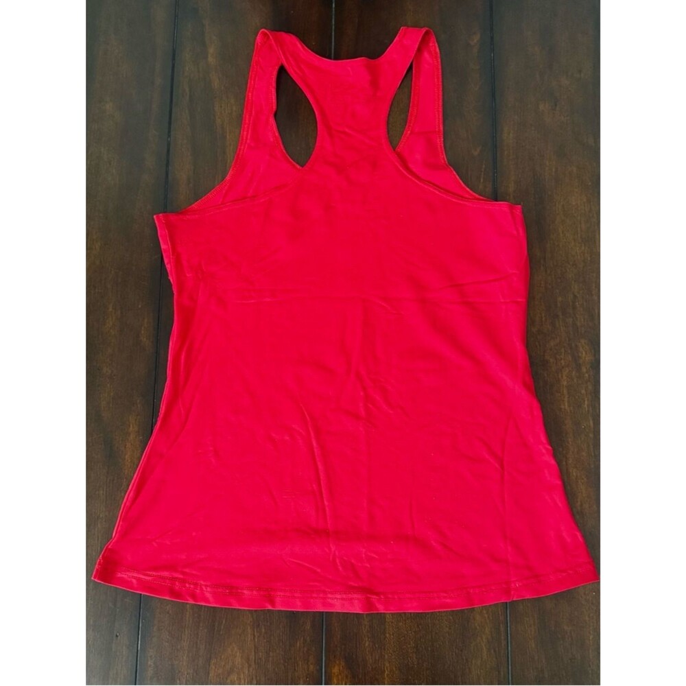 Coeur Racerback Running Tank Top - Red Medium - Picture 5 of 7